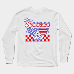 Americana 1989 Patriotic Sunglasses Long Sleeve T-Shirt